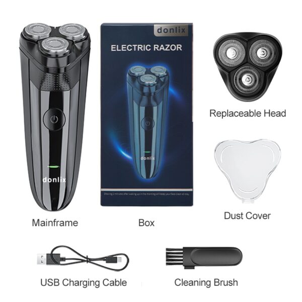 Three Head Electric Razor For Men USB Rechargeable 6