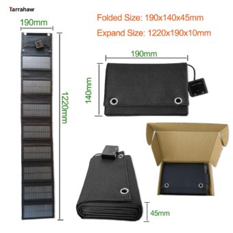 Monocrystalline Foldable Solar Panel 25W 2 USB Output 5