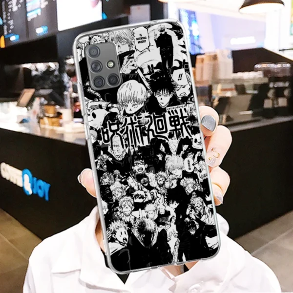 Transparent Phone Case Jujutsu Kaisen For Samsung A73 A72 A71 A53 A52 A51 A42 A33 A32 A23 A22 A21 A13 A04 A03 6