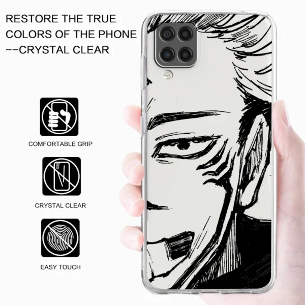 Transparent Phone Case Jujutsu Kaisen For Samsung A73 A72 A71 A53 A52 A51 A42 A33 A32 A23 A22 A21 A13 A04 A03 4