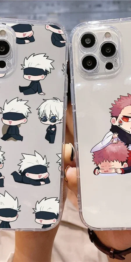 Jujutsu Kaisen Transparent phone case for iPhone 14 11 12 13 15 mini pro XS MAX 8 7 6 6S Plus X