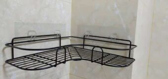 Punch-free Wall Bathroom Storage Rack Kitchen Corner Shelf Household Tripod - Image 4