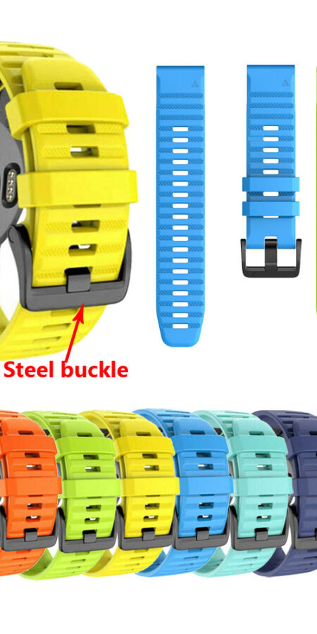 For Garmin Fenix 6X 6 Pro 3HR 5 5X Quick Fit Silicone Watch Band Strap 26MM 22MM