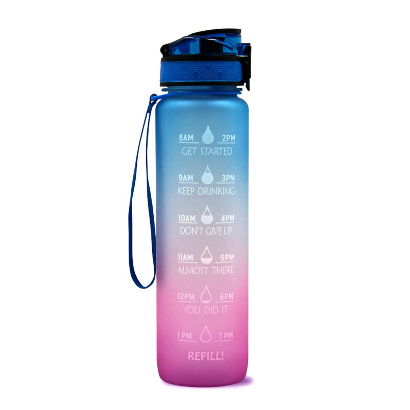 1L Tritan Plastic Water Bottle With Time Marker - Image 5