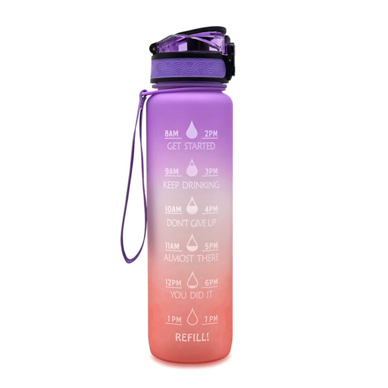 1L Tritan Plastic Water Bottle With Time Marker - Image 9