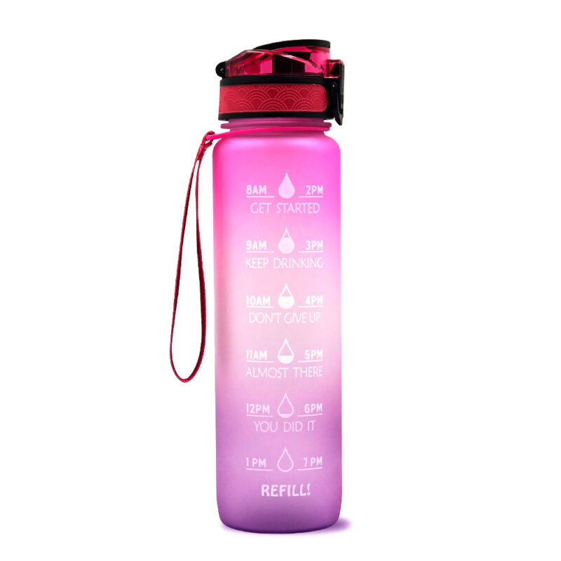 1L Tritan Plastic Water Bottle With Time Marker - Image 7