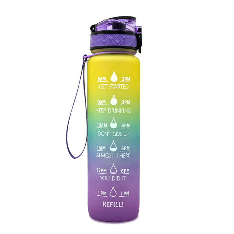 1L Tritan Plastic Water Bottle With Time Marker - Image 10