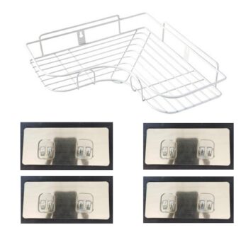 Punch-free Wall Bathroom Storage Rack Kitchen Corner Shelf Household Tripod - Image 10