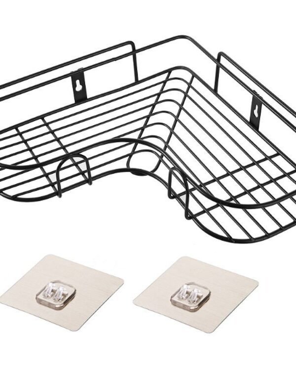 No-Drill Wall-Mounted Storage Rack — Bathroom & Kitchen Corner Shelf