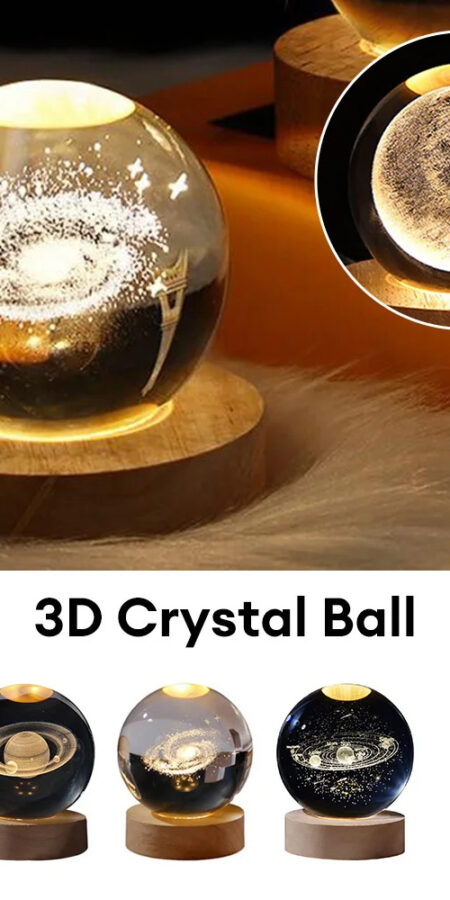 Luminous Starry Sky Moon Crystal Ball Small Night Lamp