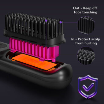2-in-1 Hair Straightener Brush and Curler - Image 6