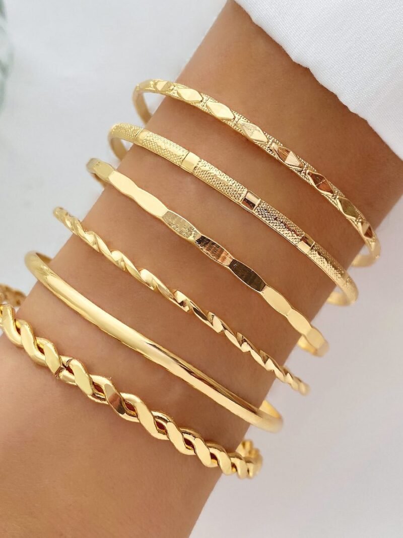 Bohemian Gold-Tone Chain Bracelet Set