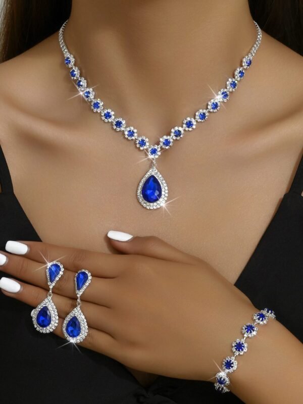 Bridal Jewelry Set — Necklace, Earrings & Bracelet