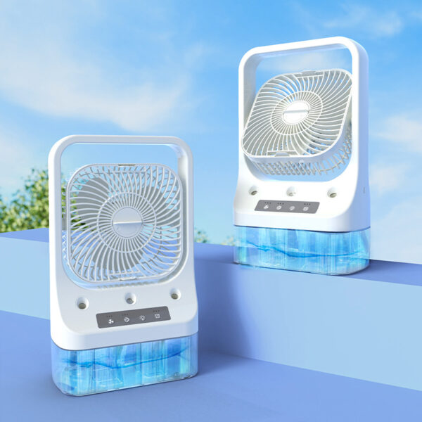 Household Cooling Fan Usb Rechargeable Head Adjustable Air Cooling Water Cooled Air Conditioning Tank Low Noise Air Cooler Fans - Image 2