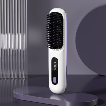 2-in-1 Hair Straightener Brush and Curler - Image 9