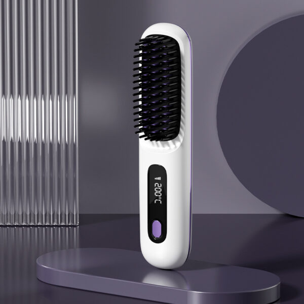 2-in-1 Hair Straightener Brush and Curler - Image 9