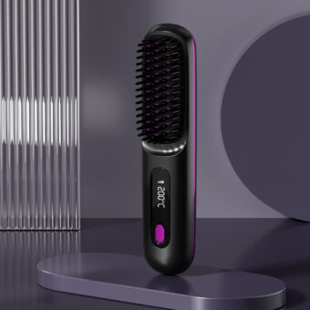 2-in-1 Hair Straightener Brush and Curler - Image 8