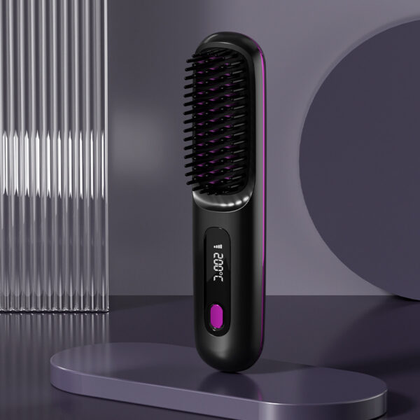 2-in-1 Hair Straightener Brush and Curler - Image 8