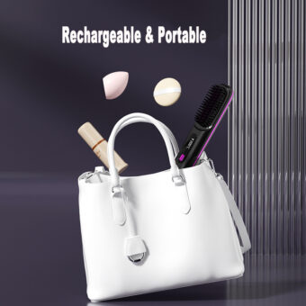 2-in-1 Hair Straightener Brush and Curler - Image 4