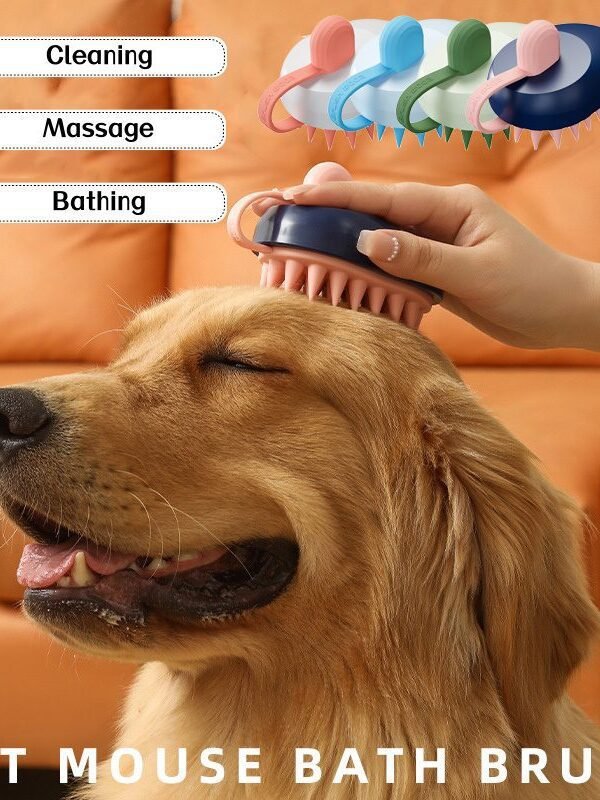 Silicone Pet Bath & Grooming Brush