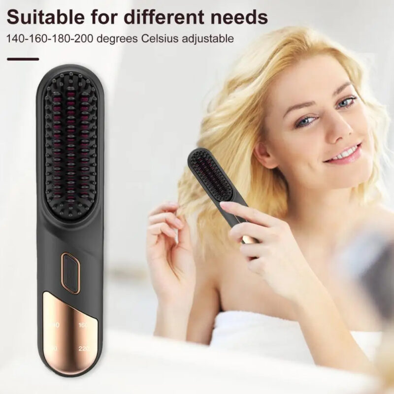 Wet Dry Hair Straightener Cordless Hair Straightener Brush - Image 9