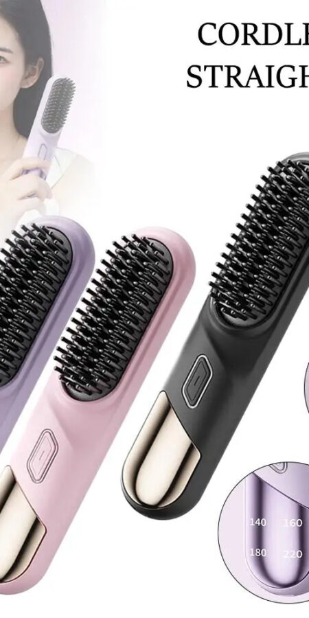 Wet Dry Hair Straightener Cordless Hair Straightener Brush