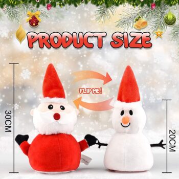 Santa Plush Snowman Plush Toy Reversible Christmas Santa Claus Double Side Stuffed Plushie Soft Doll New Year Birthday Gift for Kids Amazon Platform Banned - Image 3