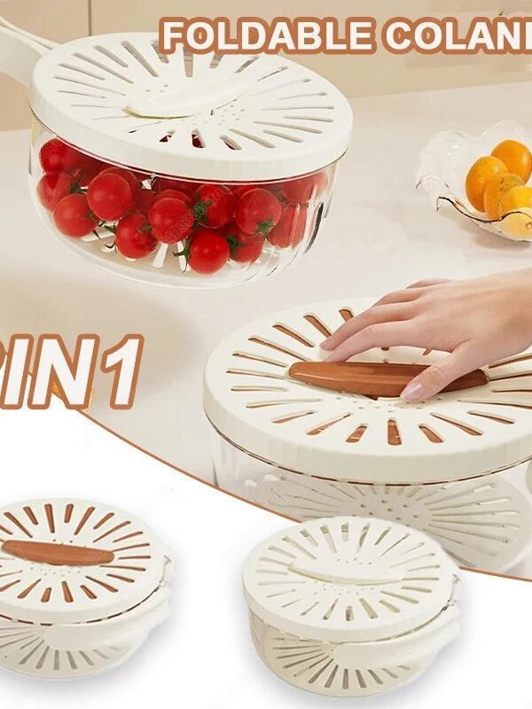 Fruit & Vegetable Drain Basket with Lid