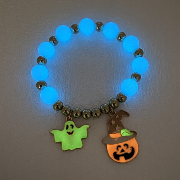 Vintage Halloween Bracelet - Pumpkin, Witch Hat, Kitten, Geometric Gothic Design - Image 10