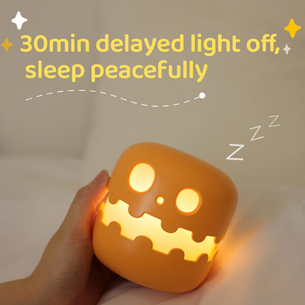 Pumpkin Lamp Bedside Halloween Decoration - Image 3