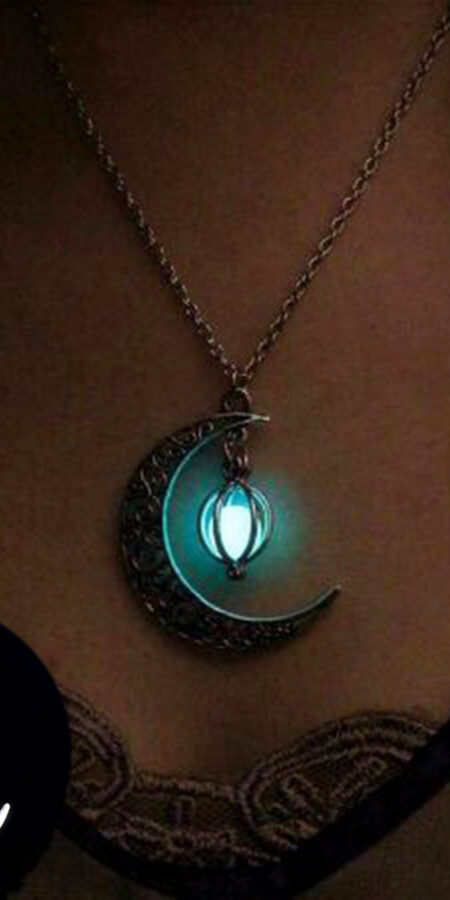 glowing moon necklace