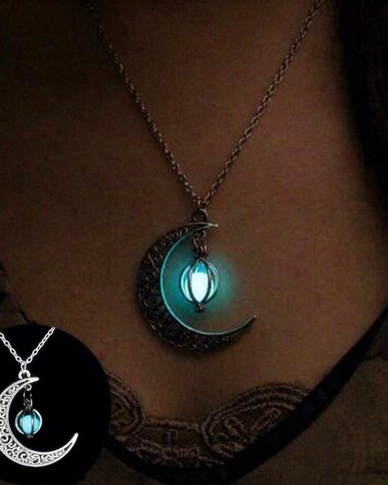 glowing moon necklace