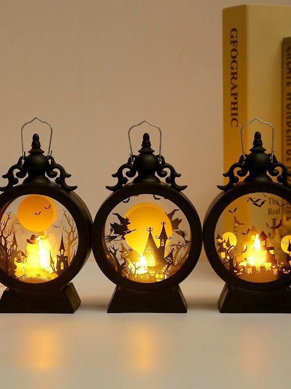 Retro Portable Storm Lantern — Halloween & Outdoor Decor