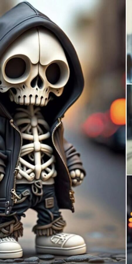 Halloween skeleton figurines