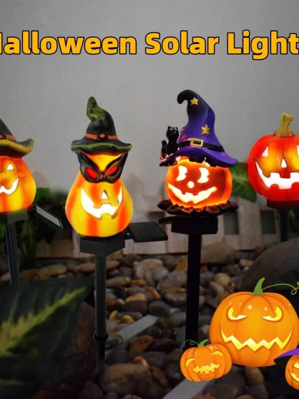 solar pumpkin lantern