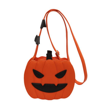 Funny Pumpkin & Bat Halloween Crossbody Bag - Creative Cartoon Design for Women - Image 8