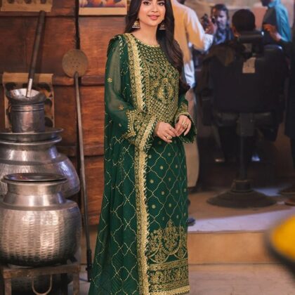 Original Asim Jofa Collection Green Suit Dress | Pakistani & Indian Party Wear | By ShoppingCove.com