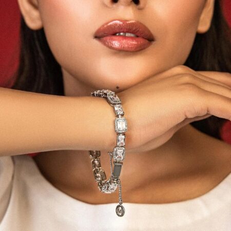 White Zircon Bangles, Luxurious Wrist Jewelry, Timeless Elegance, Perfect for Gifts & Special Occasions