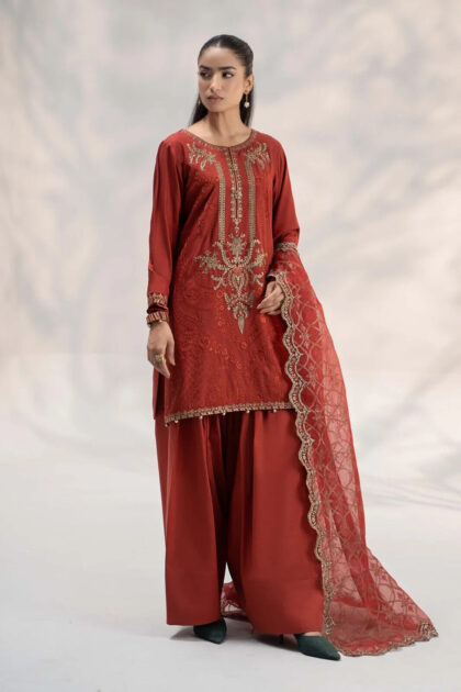 Maria B Collection Embroidered Linen Suit | Formal & Wedding Dress Salwar Kameez