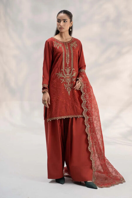 Maria B Collection Embroidered Linen Suit | Formal & Wedding Dress Salwar Kameez