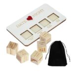 Wooden Couples Date Night Dice | Romantic Game for Couples | Fun Date Night Ideas & Action Decision Dice for Memorable Evenings