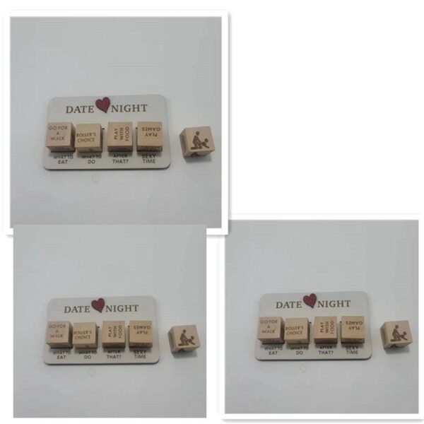 Wooden Couples Date Night Dice | Romantic Game for Couples | Fun Date Night Ideas & Action Decision Dice for Memorable Evenings - Image 4