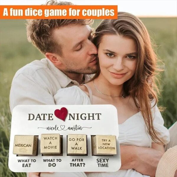 Wooden Couples Date Night Dice | Romantic Game for Couples | Fun Date Night Ideas & Action Decision Dice for Memorable Evenings - Image 8