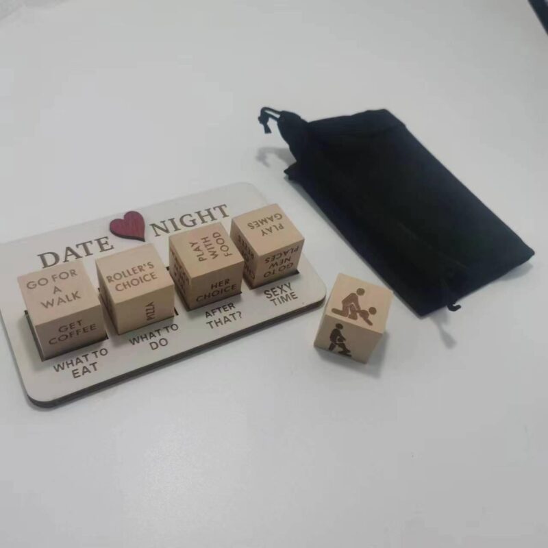 Wooden Couples Date Night Dice | Romantic Game for Couples | Fun Date Night Ideas & Action Decision Dice for Memorable Evenings - Image 9