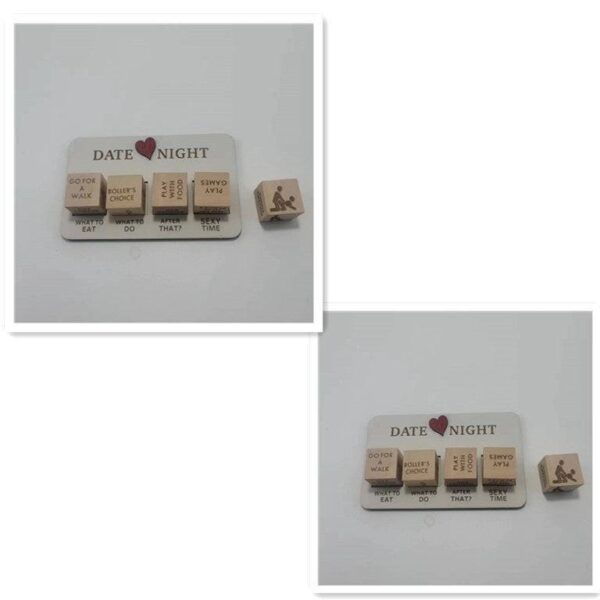 Wooden Couples Date Night Dice | Romantic Game for Couples | Fun Date Night Ideas & Action Decision Dice for Memorable Evenings - Image 10