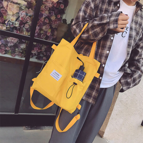 Harajuku Canvas Backpack for Women – Stylish Preppy School Bag - Image 8