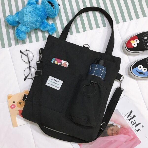 Harajuku Canvas Backpack for Women – Stylish Preppy School Bag - Image 10