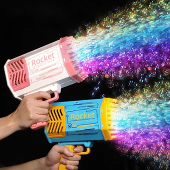 Bubble Gun with Flashing Lights - Automatic Blower for Endless Fun