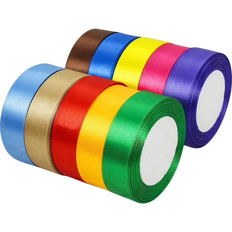 25mm 25Yards Satin Ribbons Tapes Weddings Party Christmas Gift Wrapping DIY Bow Making Decorative Handicraft Accessories 2 25mm 25Yards Satin Ribbons Tapes Weddings Party Christmas Gift Wrapping DIY Bow Making Decorative Handicraft Accessories - Image 2