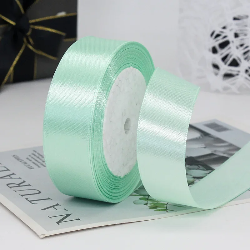 25mm 25Yards Satin Ribbons Tapes Weddings Party Christmas Gift Wrapping DIY Bow Making Decorative Handicraft Accessories 17 25mm 25Yards Satin Ribbons Tapes Weddings Party Christmas Gift Wrapping DIY Bow Making Decorative Handicraft Accessories - Image 17